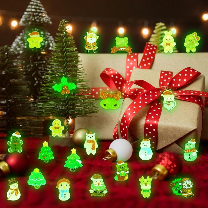 SelfTek 100 Pcs Blind Bag Christmas Luminous Mini Resin Animal Decoration for DIY Aquarium, Micro Landscape,Decor Potted Plants Garden - Image 3